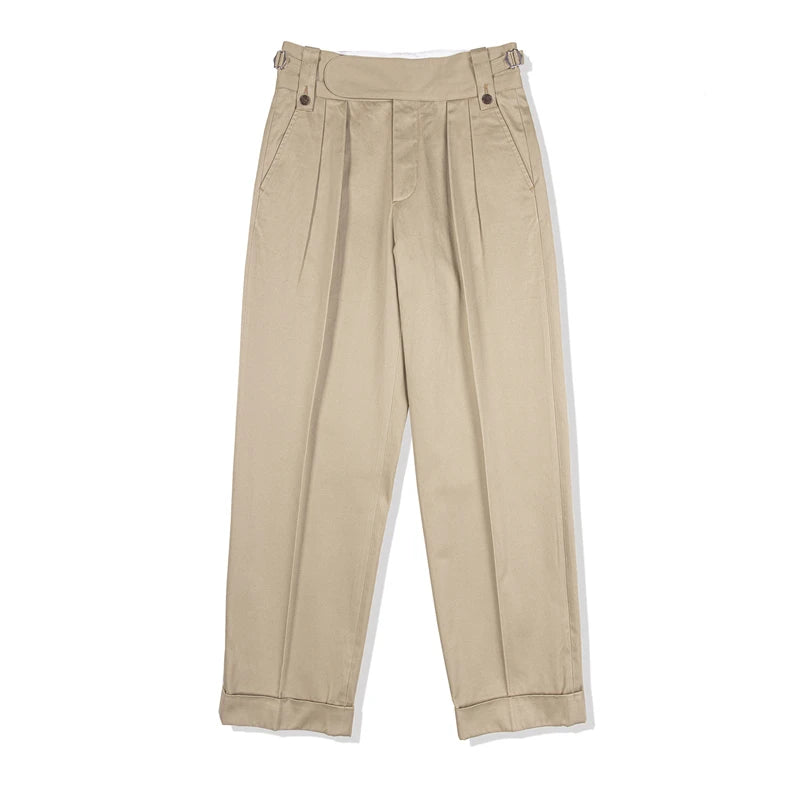 Red Tornado Loose Straight Chino Trousers Khaki Beige Vintage Men'S Pants Gurkha