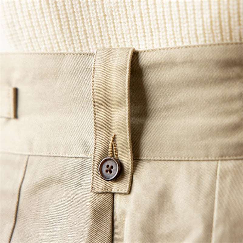 Red Tornado Loose Straight Chino Trousers Khaki Beige Vintage Men'S Pants Gurkha